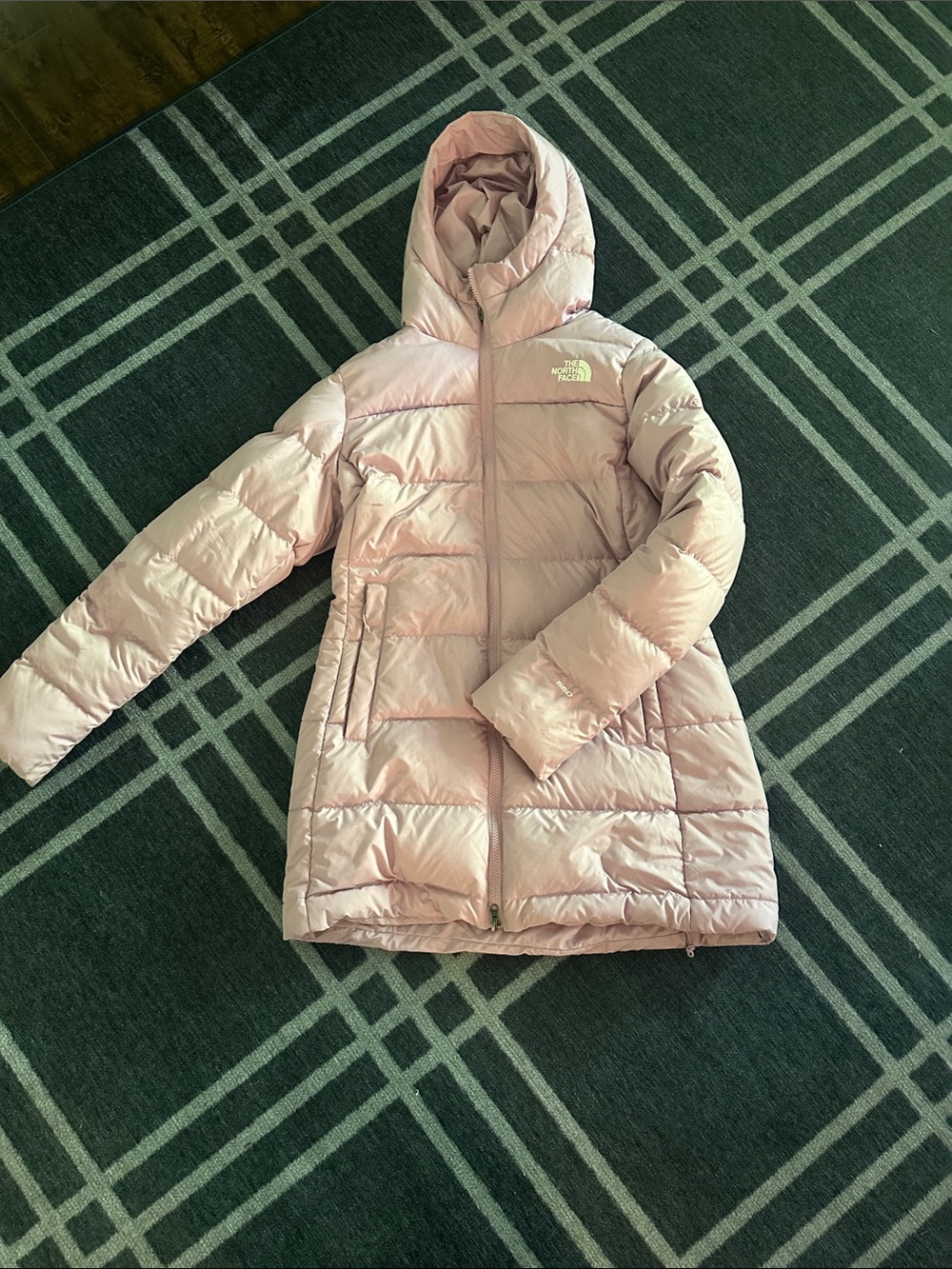The North Face Women’s Light Pink Hooded Puffer Coat